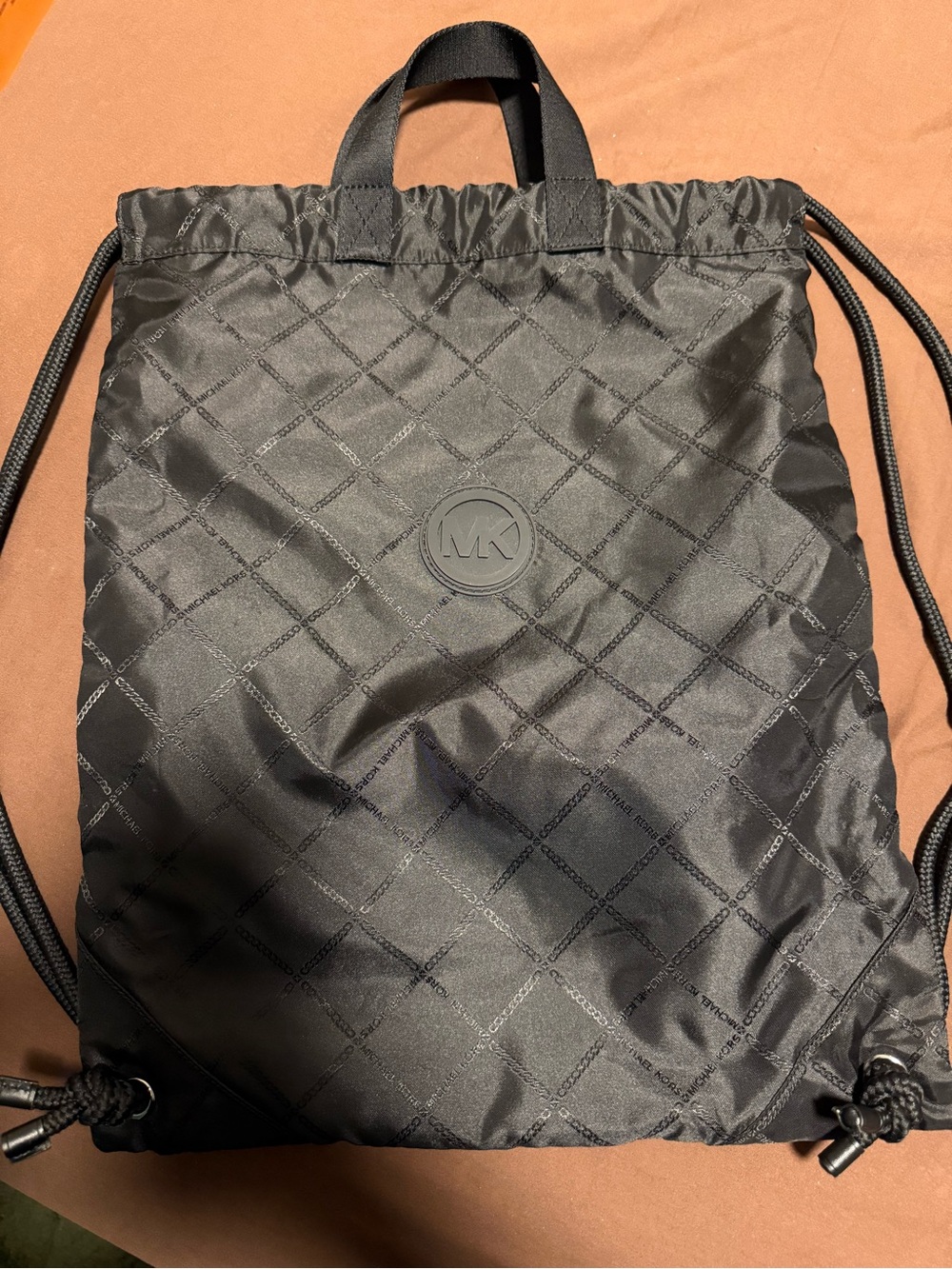 Michael Kors Black Drawstring Gym Sack